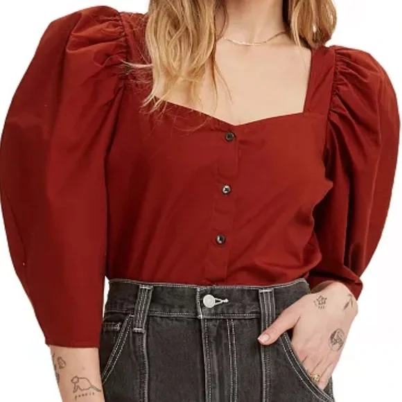 Levi's Tops Levis Womens Ellora Puffsleeve Blouse Poshmark